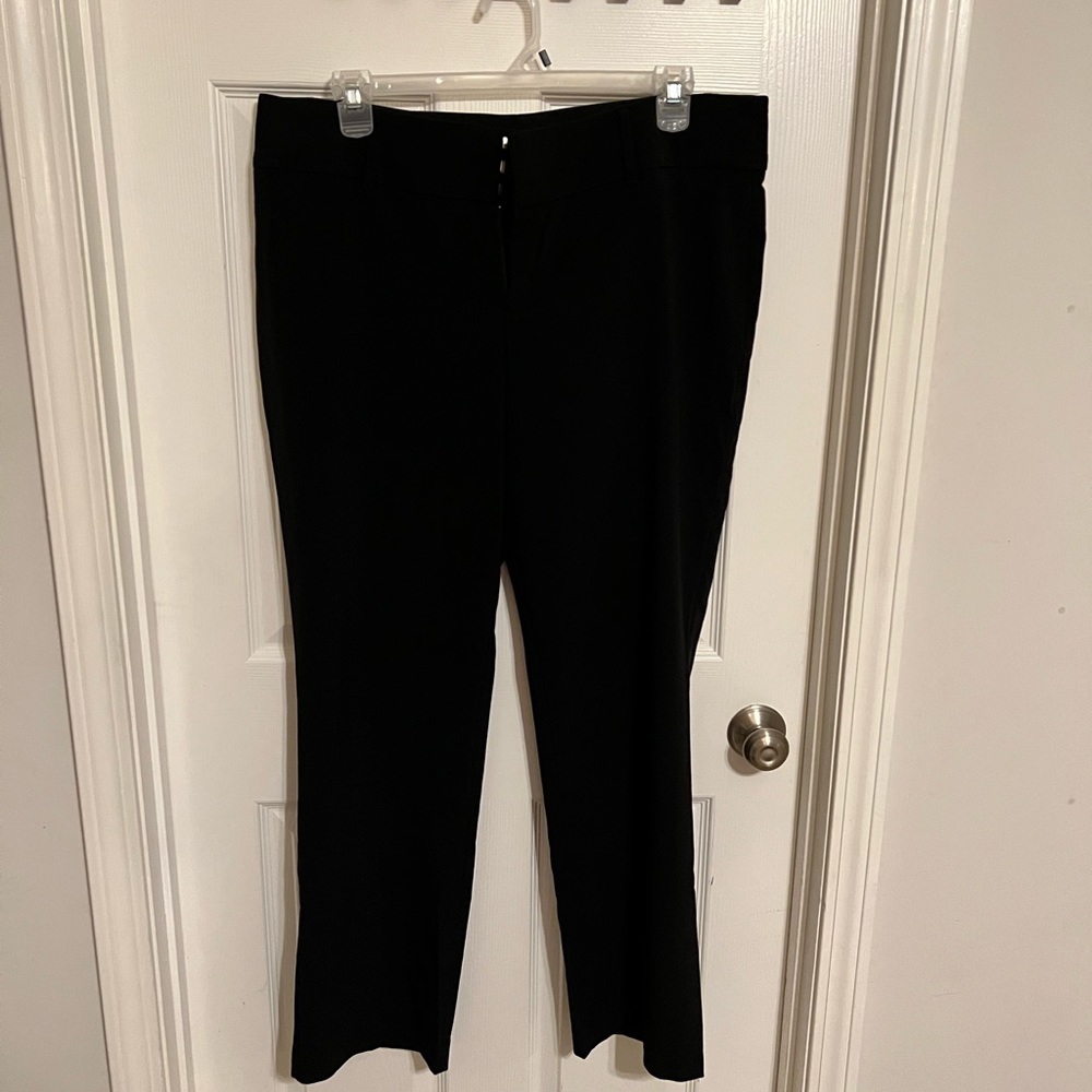 Black dress slacks with belt loops